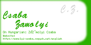 csaba zamolyi business card